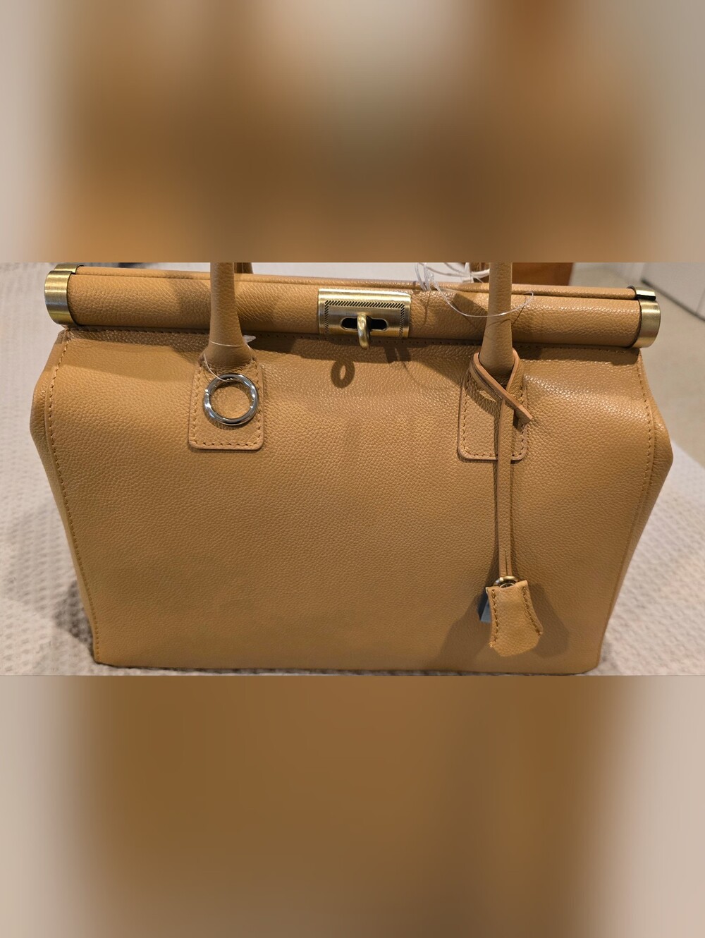 Viola Castellani Italian NWT Tan Leather Satchel Handbag -